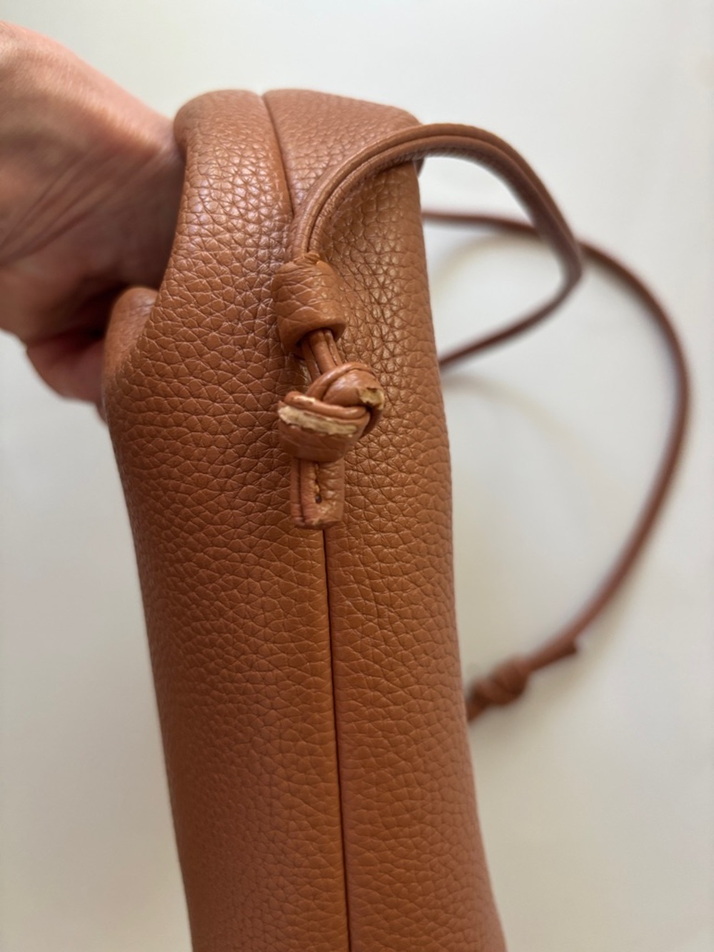Polene Beri Brown Leather Crossbody Bag with Gold Hardware - Picture 4 of 8